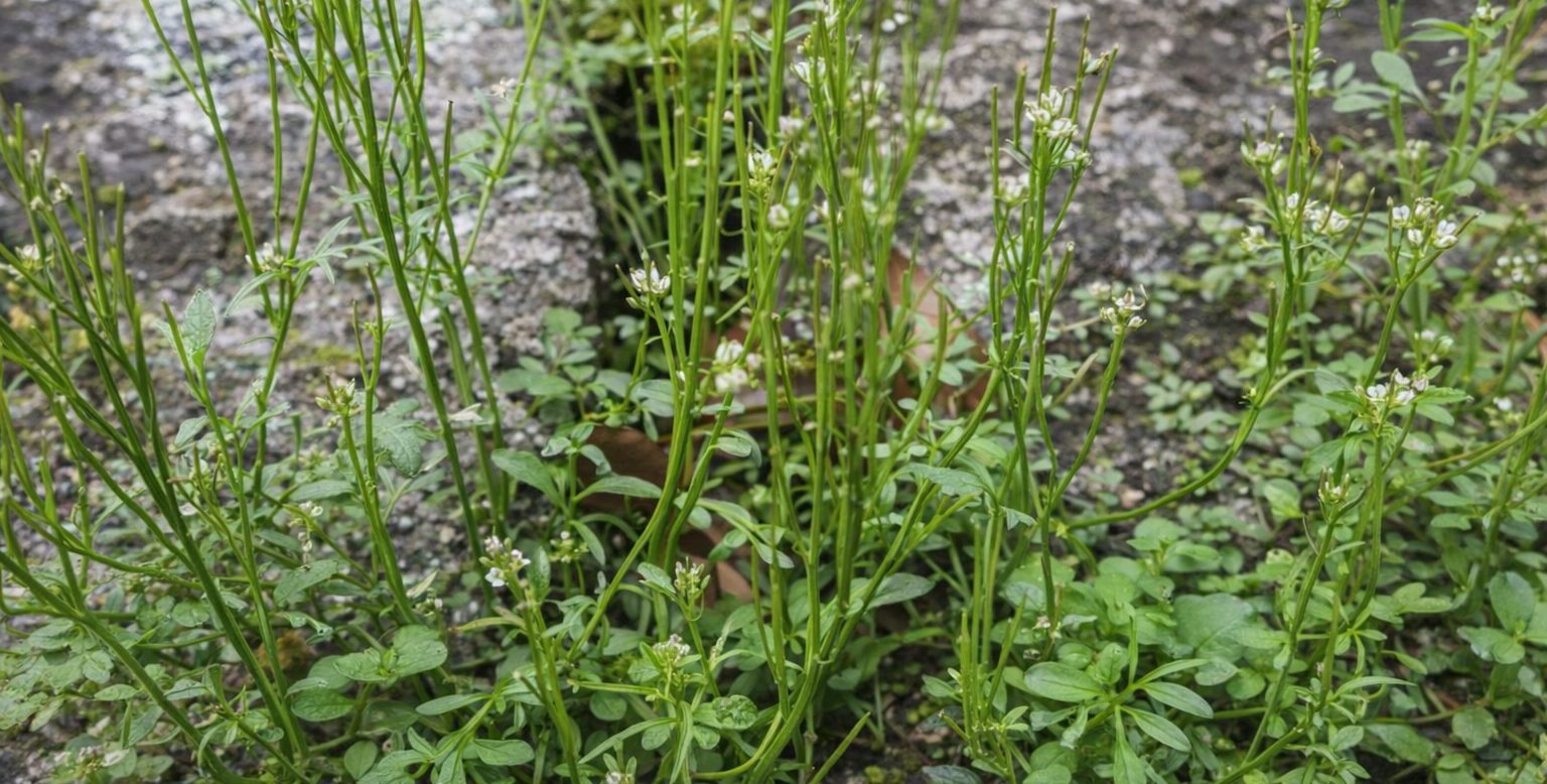hairy bittercress growing-1-1